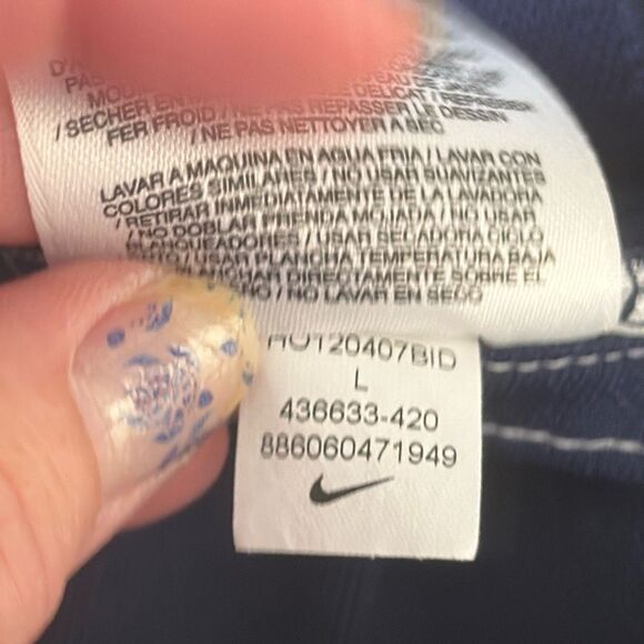 Nike Tear Away Pants Men Large Blue Basketball Warm Up Swoosh Y2K 436633-420 - Picture 9 of 10